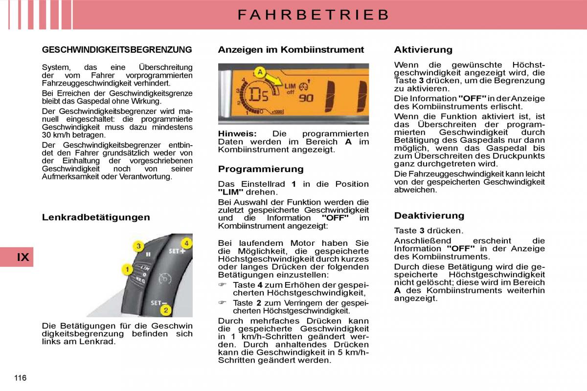 Citroen C4 I 1 owners manual Handbuch / page 121