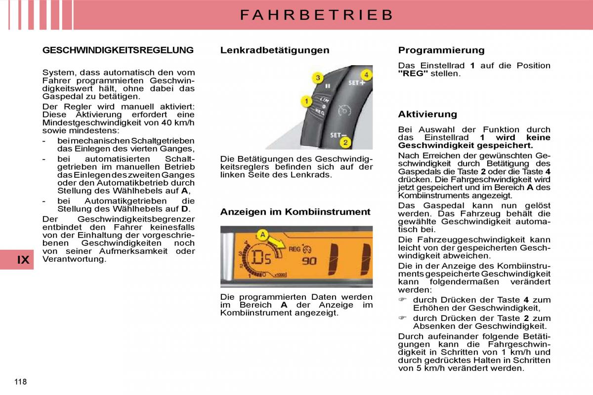 Citroen C4 I 1 owners manual Handbuch / page 123