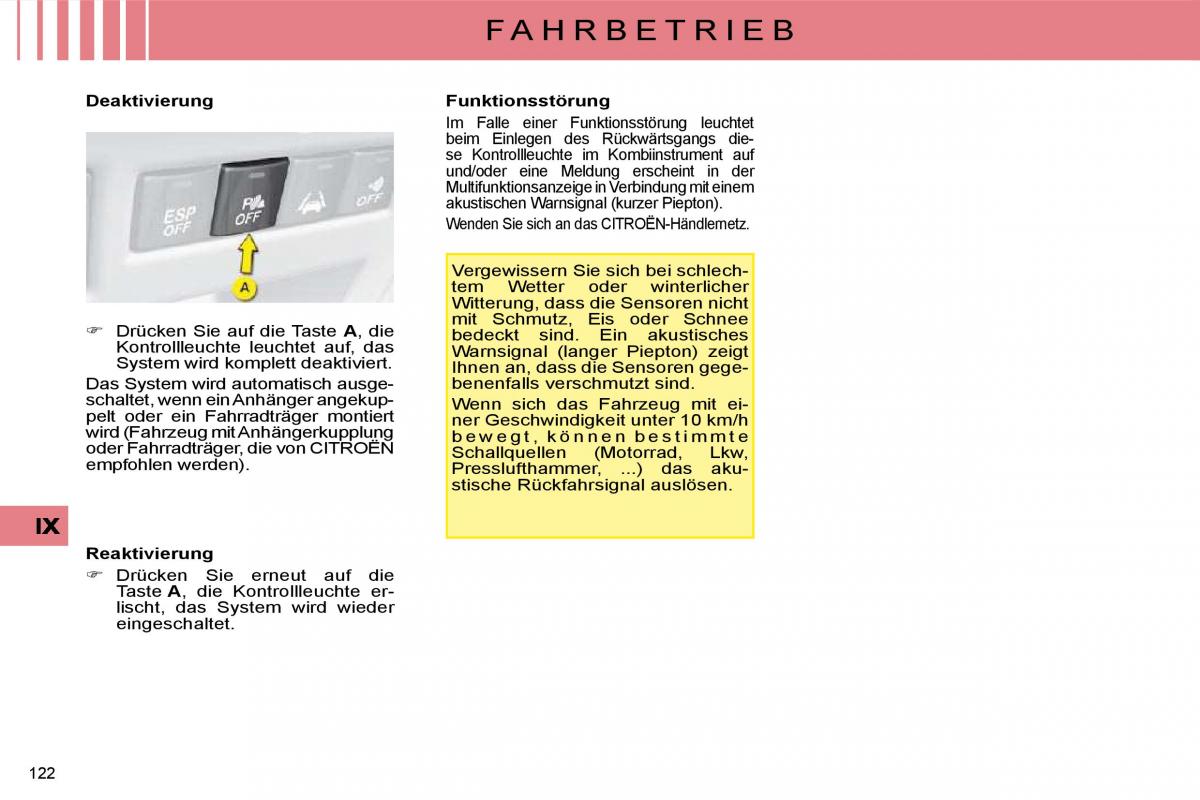 Citroen C4 I 1 owners manual Handbuch / page 127