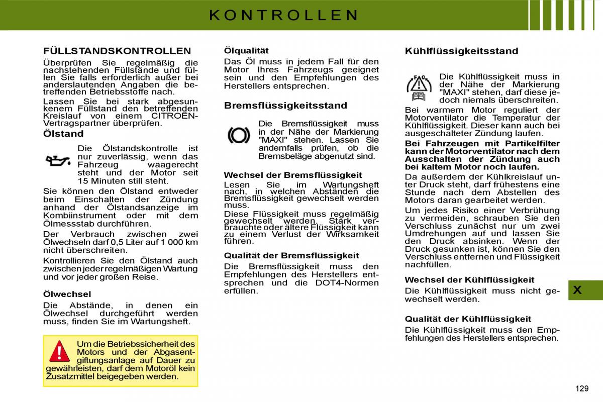 Citroen C4 I 1 owners manual Handbuch / page 133