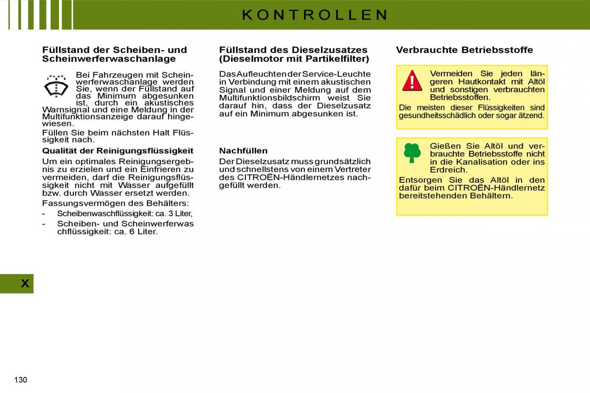 Citroen C4 I 1 owners manual Handbuch / page 134