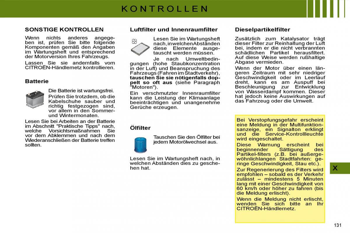 Citroen C4 I 1 owners manual Handbuch / page 135