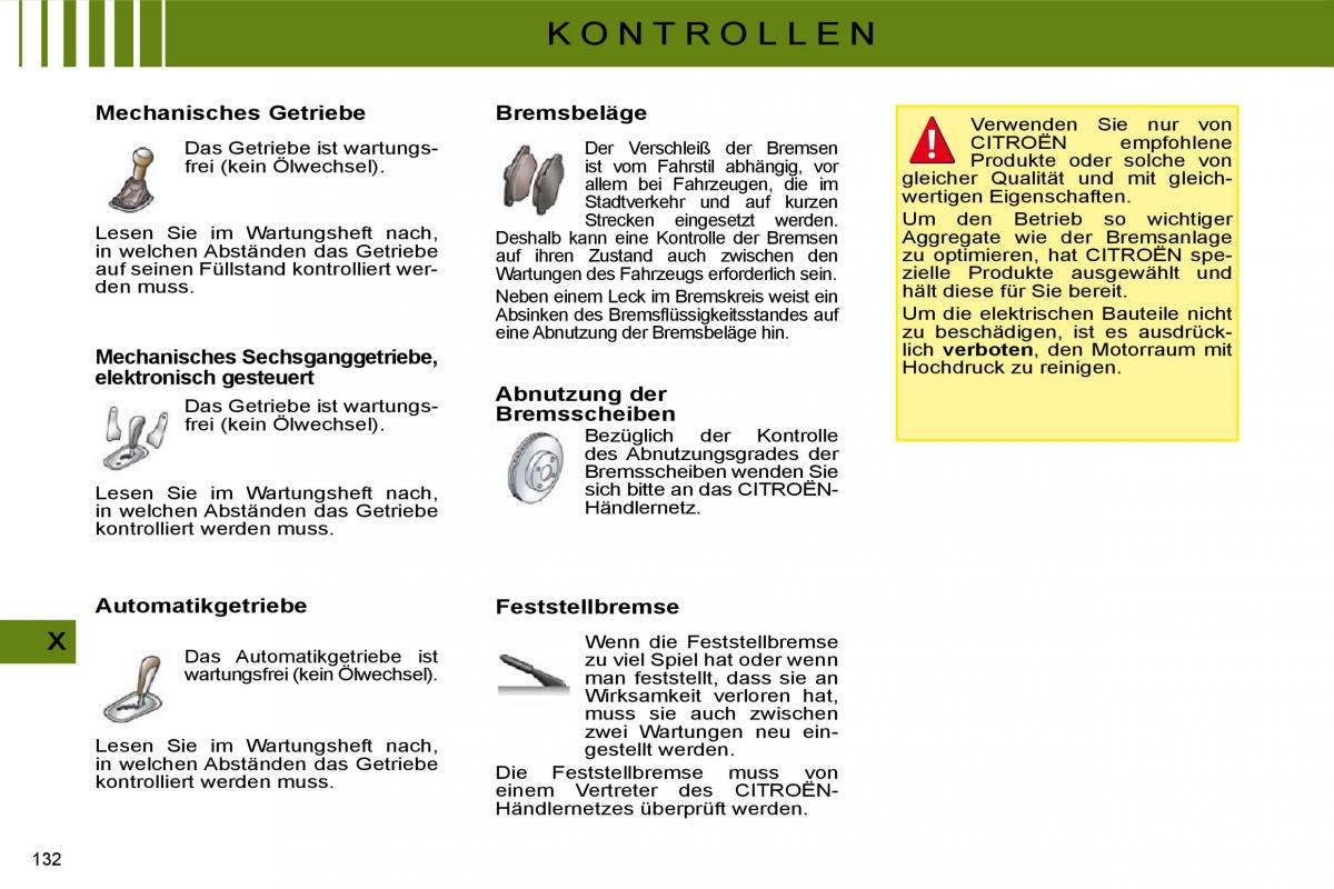 Citroen C4 I 1 owners manual Handbuch / page 136