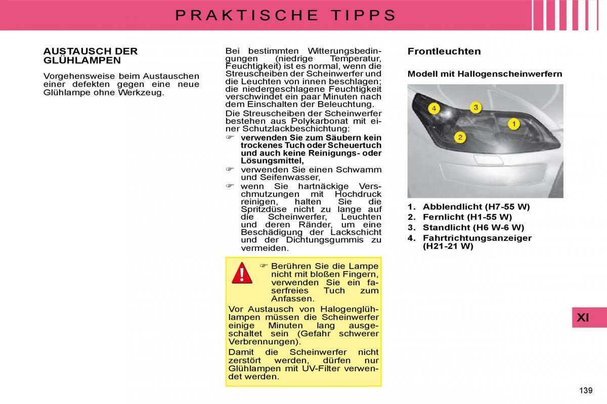 Citroen C4 I 1 owners manual Handbuch / page 144