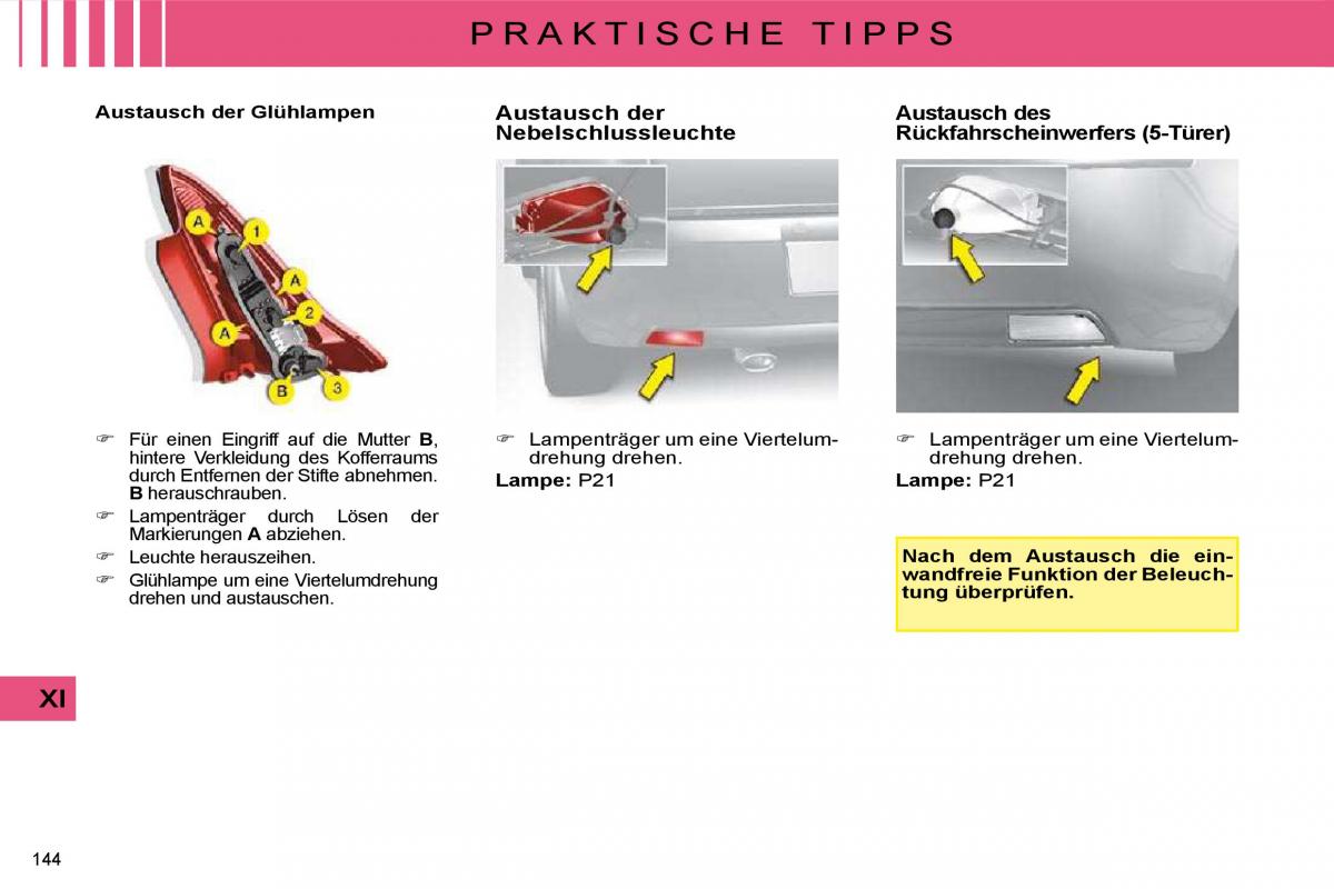 Citroen C4 I 1 owners manual Handbuch / page 149