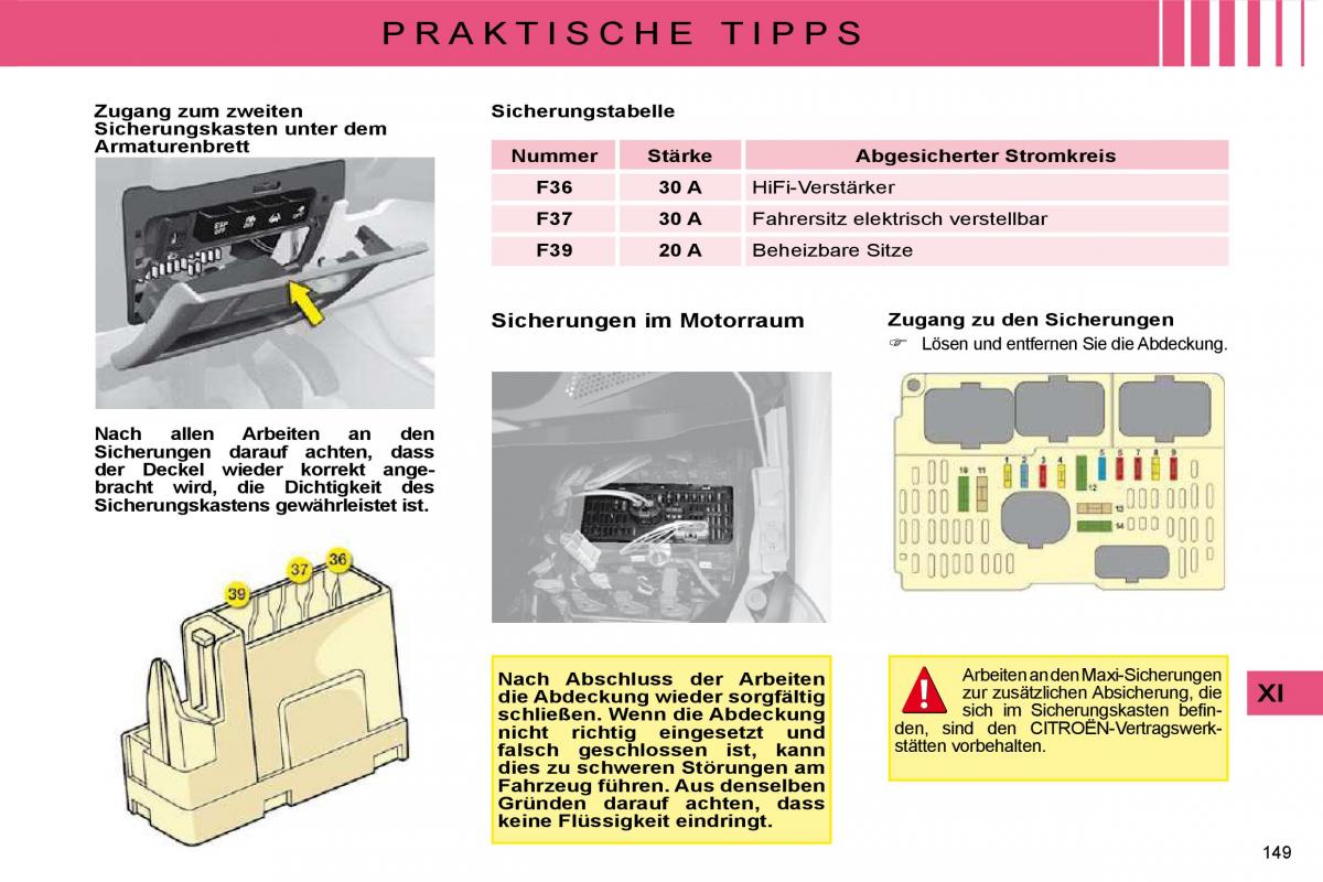 Citroen C4 I 1 owners manual Handbuch / page 154