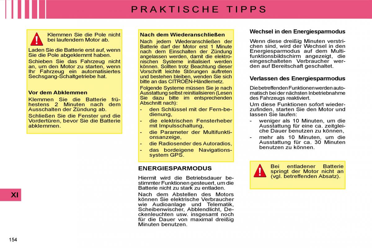 Citroen C4 I 1 owners manual Handbuch / page 160