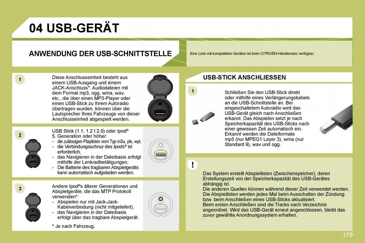 Citroen C4 I 1 owners manual Handbuch / page 186