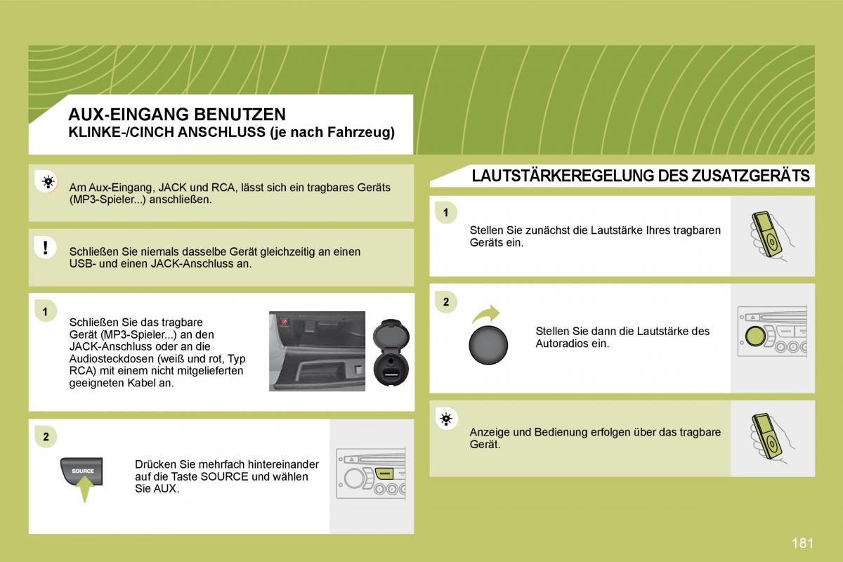 Citroen C4 I 1 owners manual Handbuch / page 188