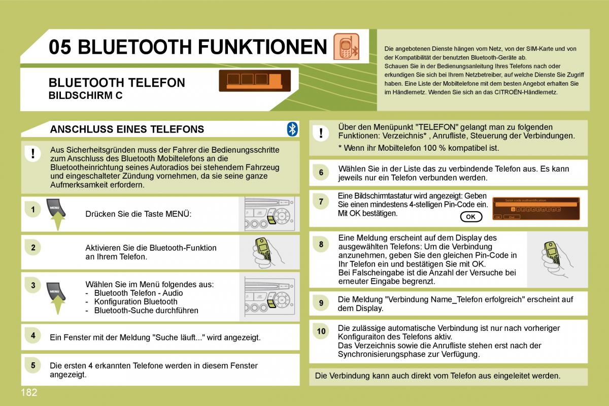 Citroen C4 I 1 owners manual Handbuch / page 189