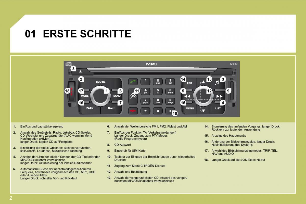 Citroen C4 I 1 owners manual Handbuch / page 198