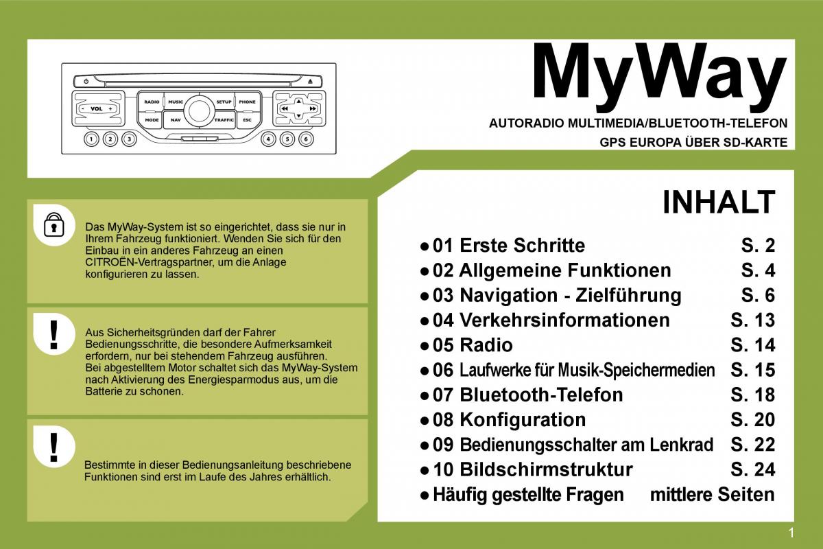 Citroen C4 I 1 owners manual Handbuch / page 240