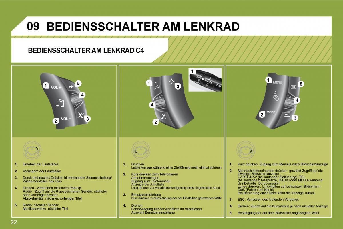 Citroen C4 I 1 owners manual Handbuch / page 261