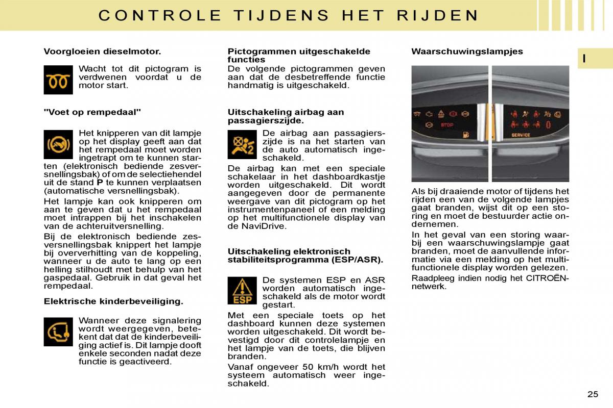 Citroen C4 I 1 owners manual handleiding / page 8