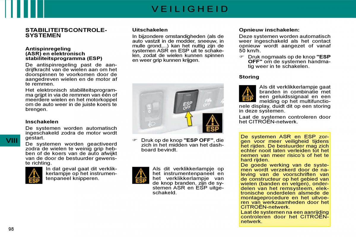 Citroen C4 I 1 owners manual handleiding / page 101