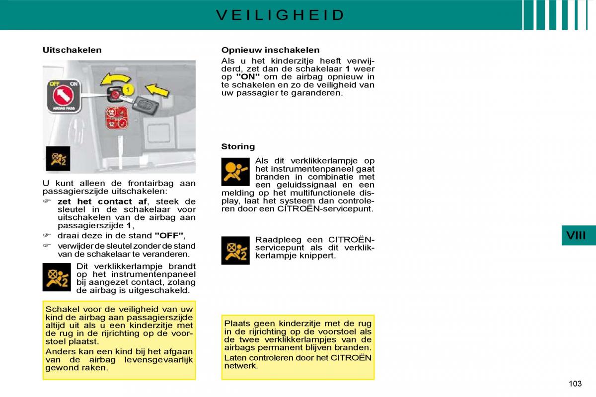 Citroen C4 I 1 owners manual handleiding / page 106