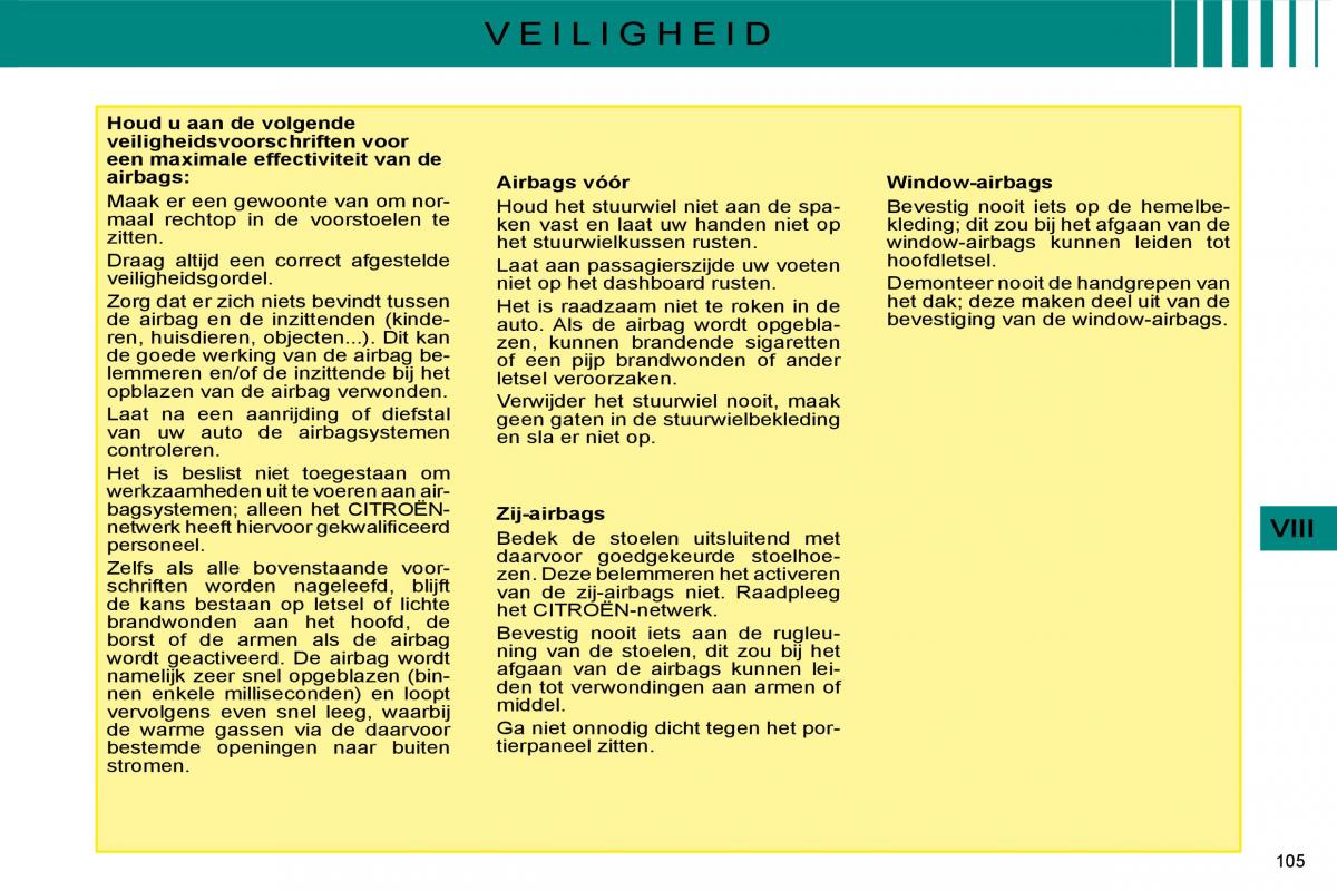 Citroen C4 I 1 owners manual handleiding / page 107