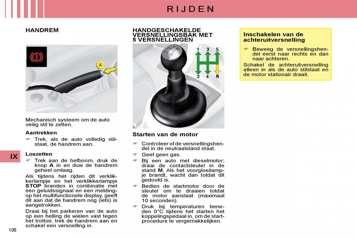 Citroen C4 I 1 owners manual handleiding / page 110