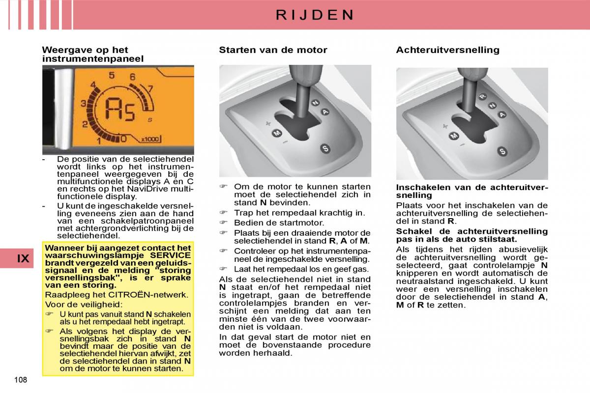 Citroen C4 I 1 owners manual handleiding / page 113