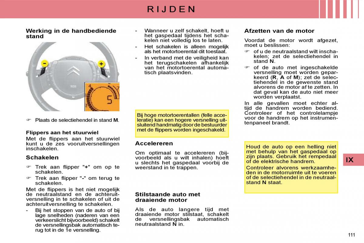 Citroen C4 I 1 owners manual handleiding / page 116