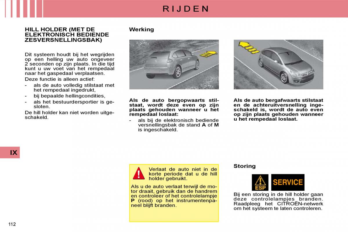 Citroen C4 I 1 owners manual handleiding / page 117