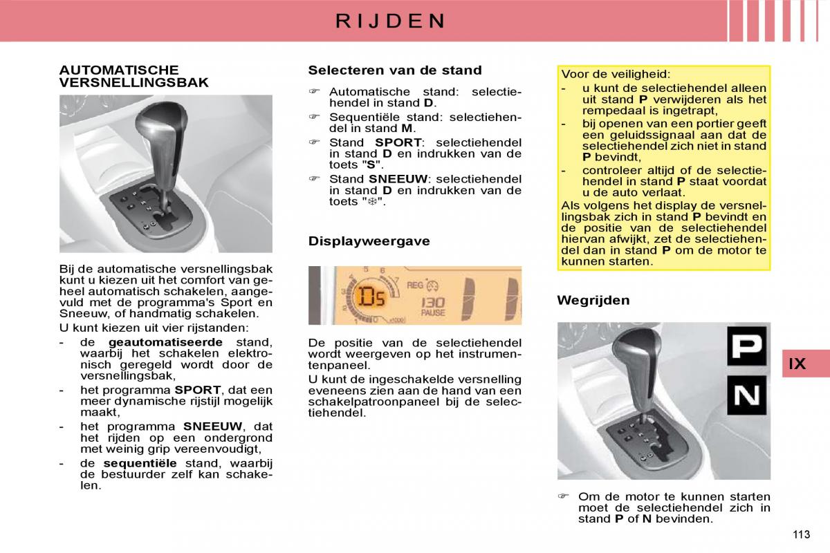 Citroen C4 I 1 owners manual handleiding / page 118