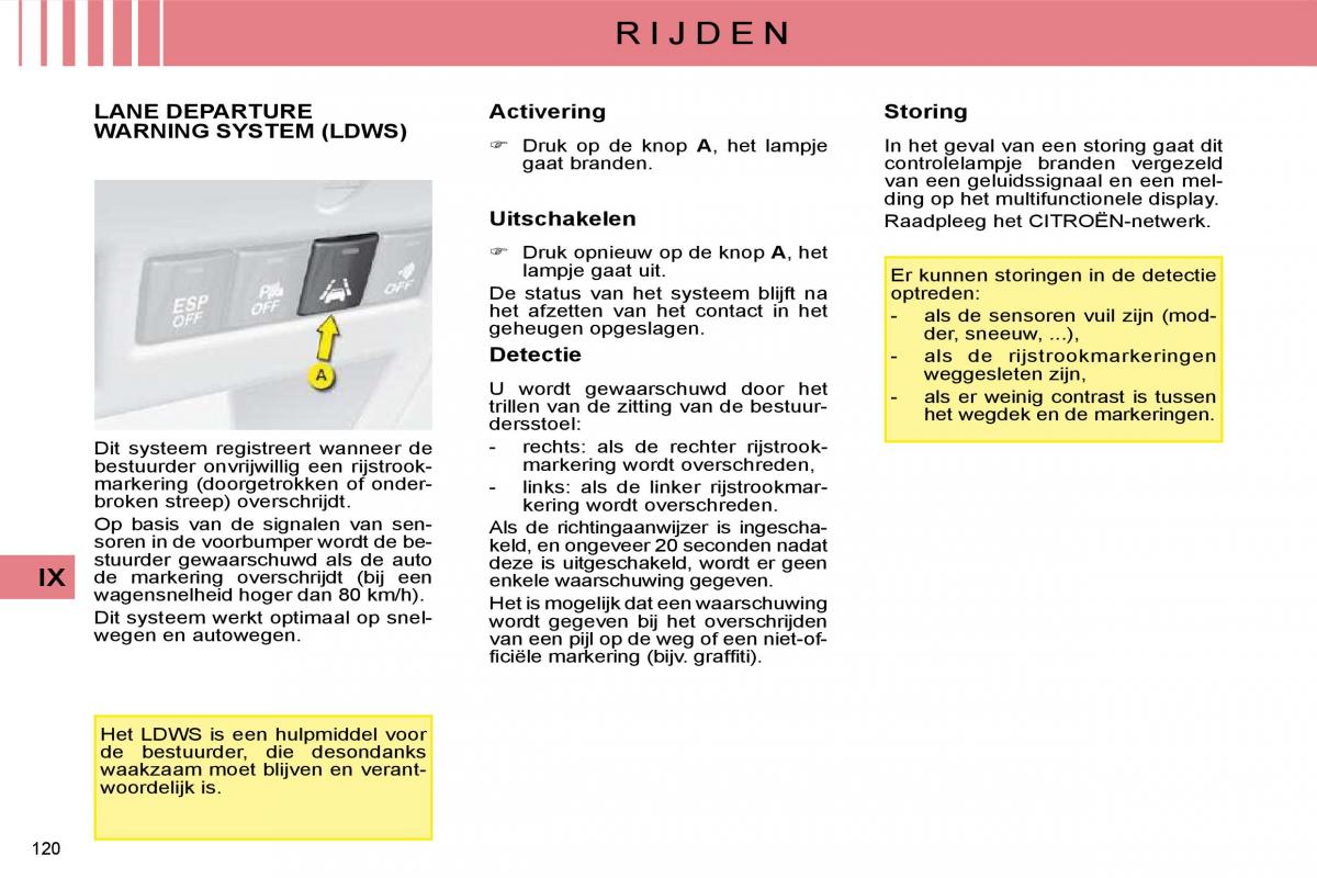 Citroen C4 I 1 owners manual handleiding / page 125