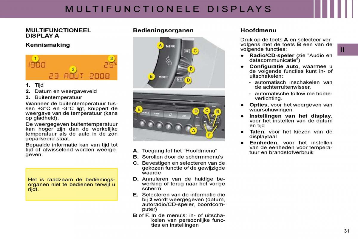 Citroen C4 I 1 owners manual handleiding / page 16