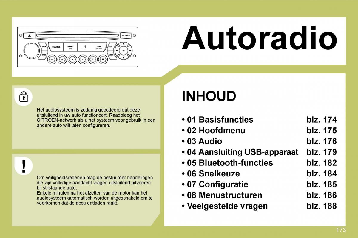 Citroen C4 I 1 owners manual handleiding / page 180