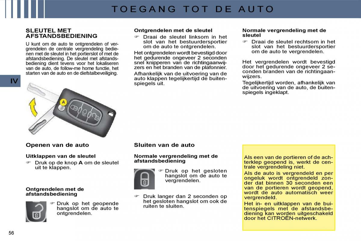 Citroen C4 I 1 owners manual handleiding / page 43