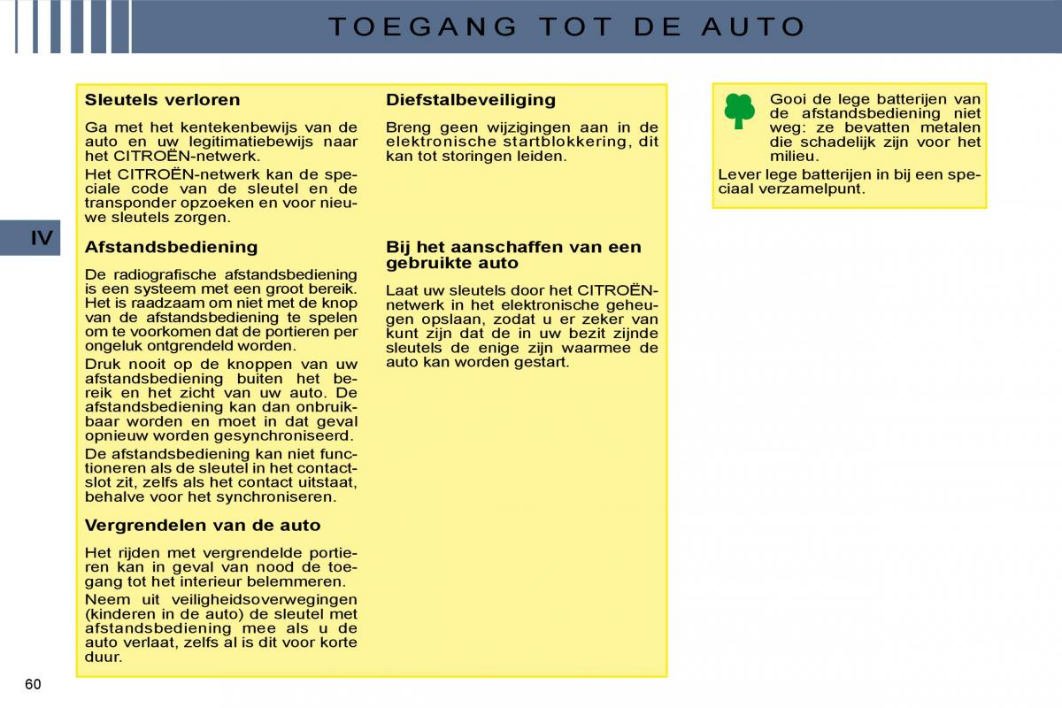 Citroen C4 I 1 owners manual handleiding / page 47