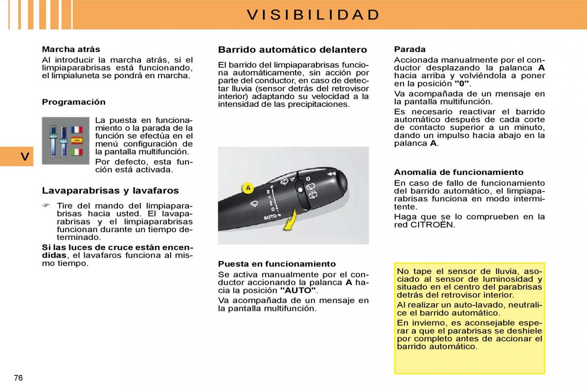 Citroen C4 I 1 owners manual manual del propietario / page 68