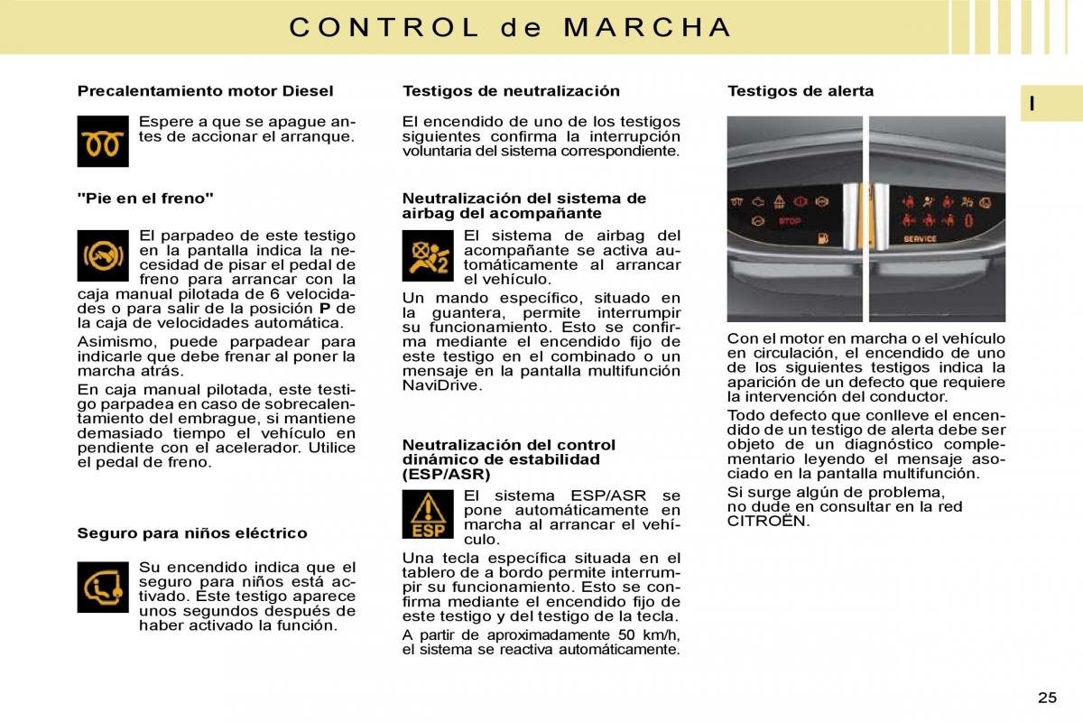 Citroen C4 I 1 owners manual manual del propietario / page 8