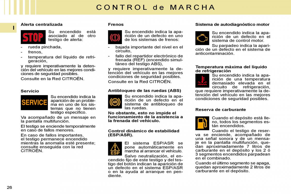 Citroen C4 I 1 owners manual manual del propietario / page 10