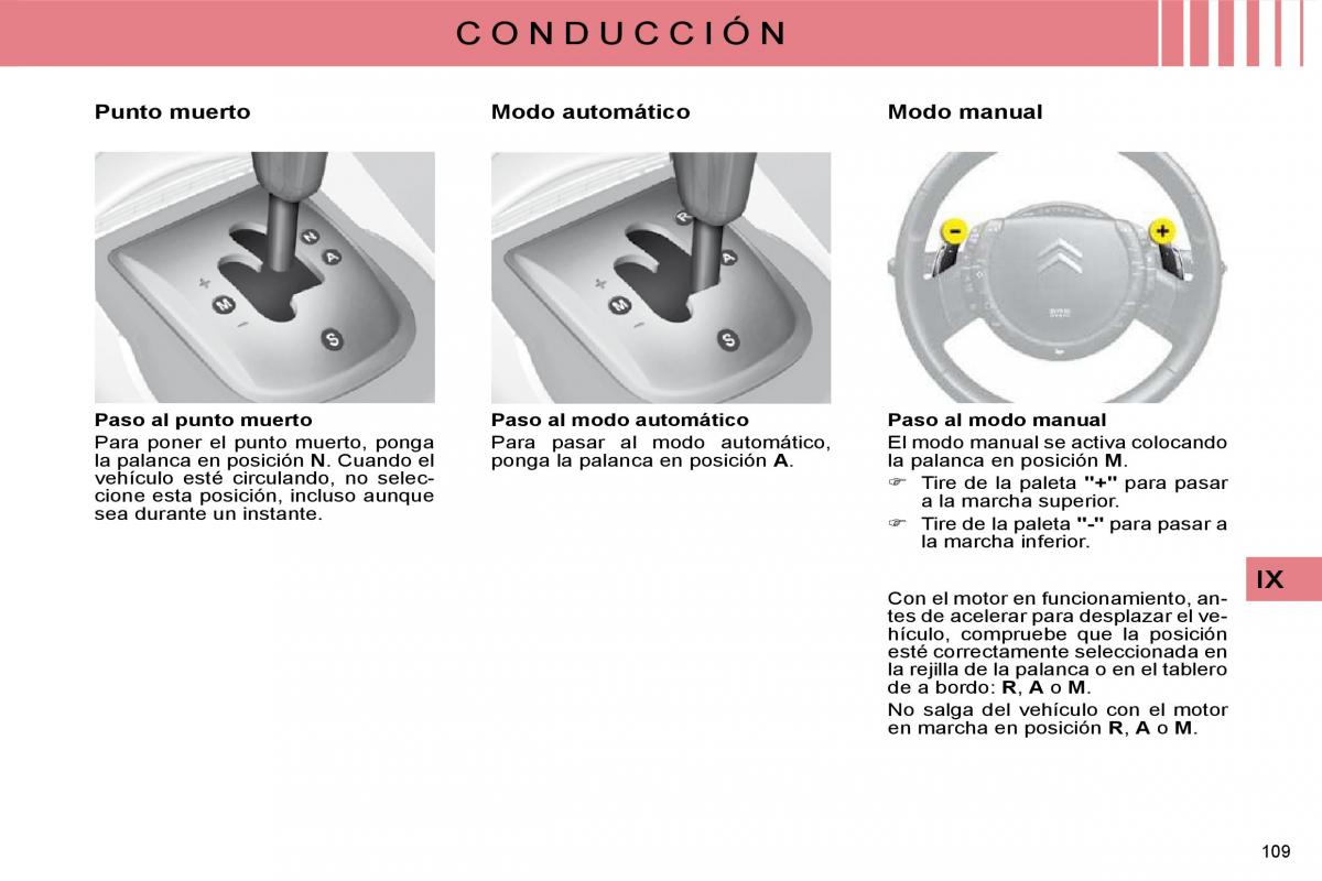 Citroen C4 I 1 owners manual manual del propietario / page 114