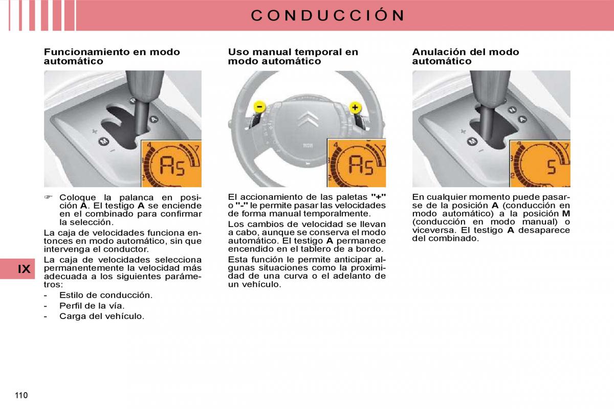 Citroen C4 I 1 owners manual manual del propietario / page 115