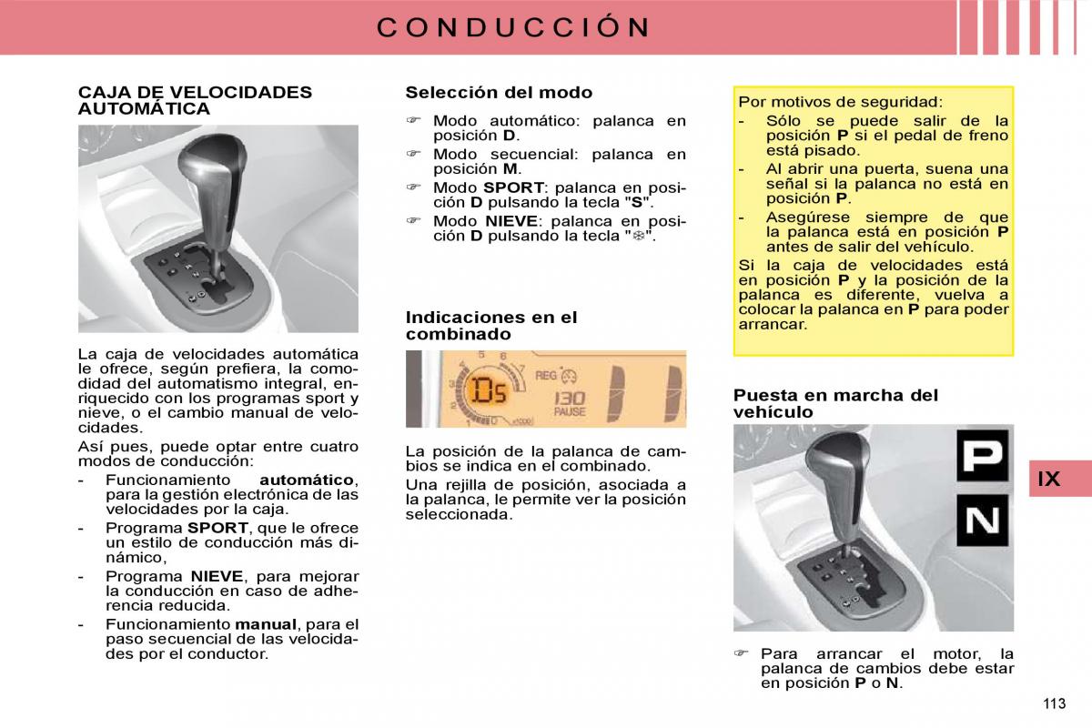 Citroen C4 I 1 owners manual manual del propietario / page 118