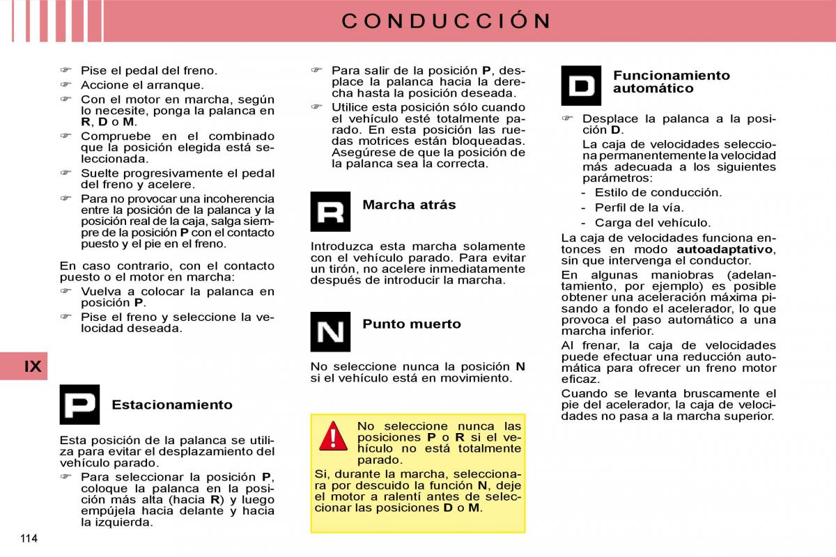 Citroen C4 I 1 owners manual manual del propietario / page 119