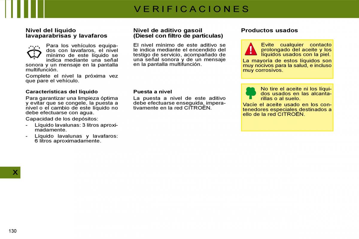 Citroen C4 I 1 owners manual manual del propietario / page 134