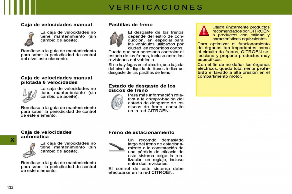 Citroen C4 I 1 owners manual manual del propietario / page 136