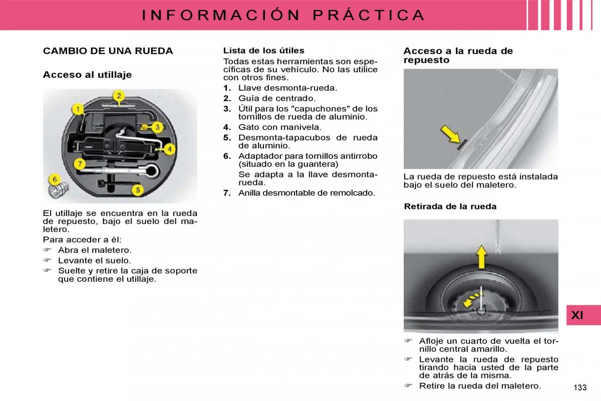 Citroen C4 I 1 owners manual manual del propietario / page 137