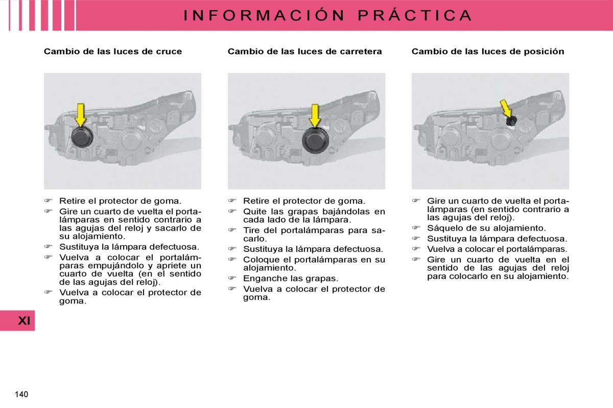 Citroen C4 I 1 owners manual manual del propietario / page 145