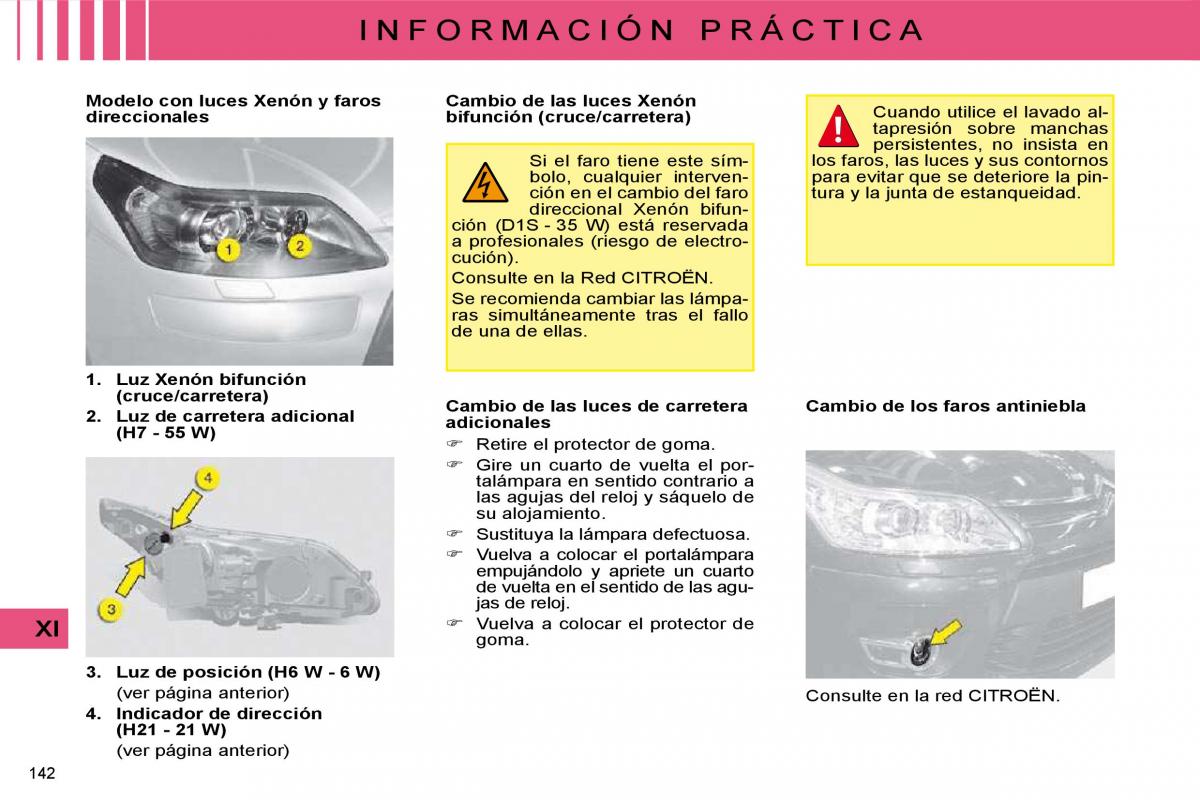 Citroen C4 I 1 owners manual manual del propietario / page 147