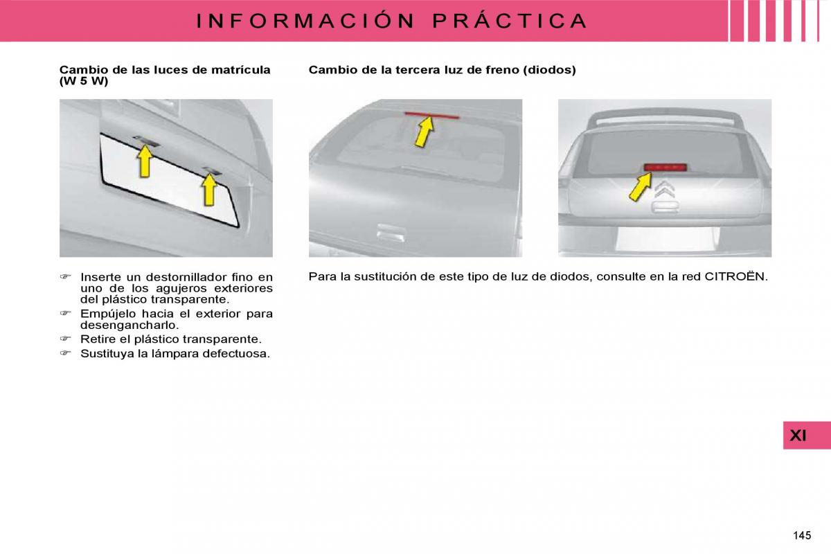 Citroen C4 I 1 owners manual manual del propietario / page 150