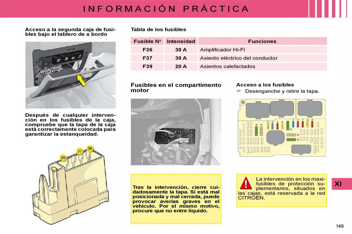 Citroen C4 I 1 owners manual manual del propietario / page 154