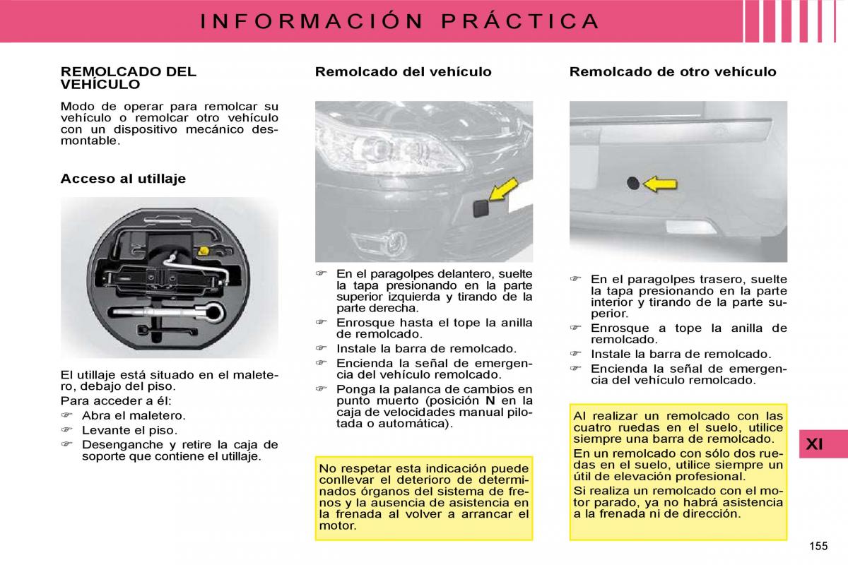 Citroen C4 I 1 owners manual manual del propietario / page 162