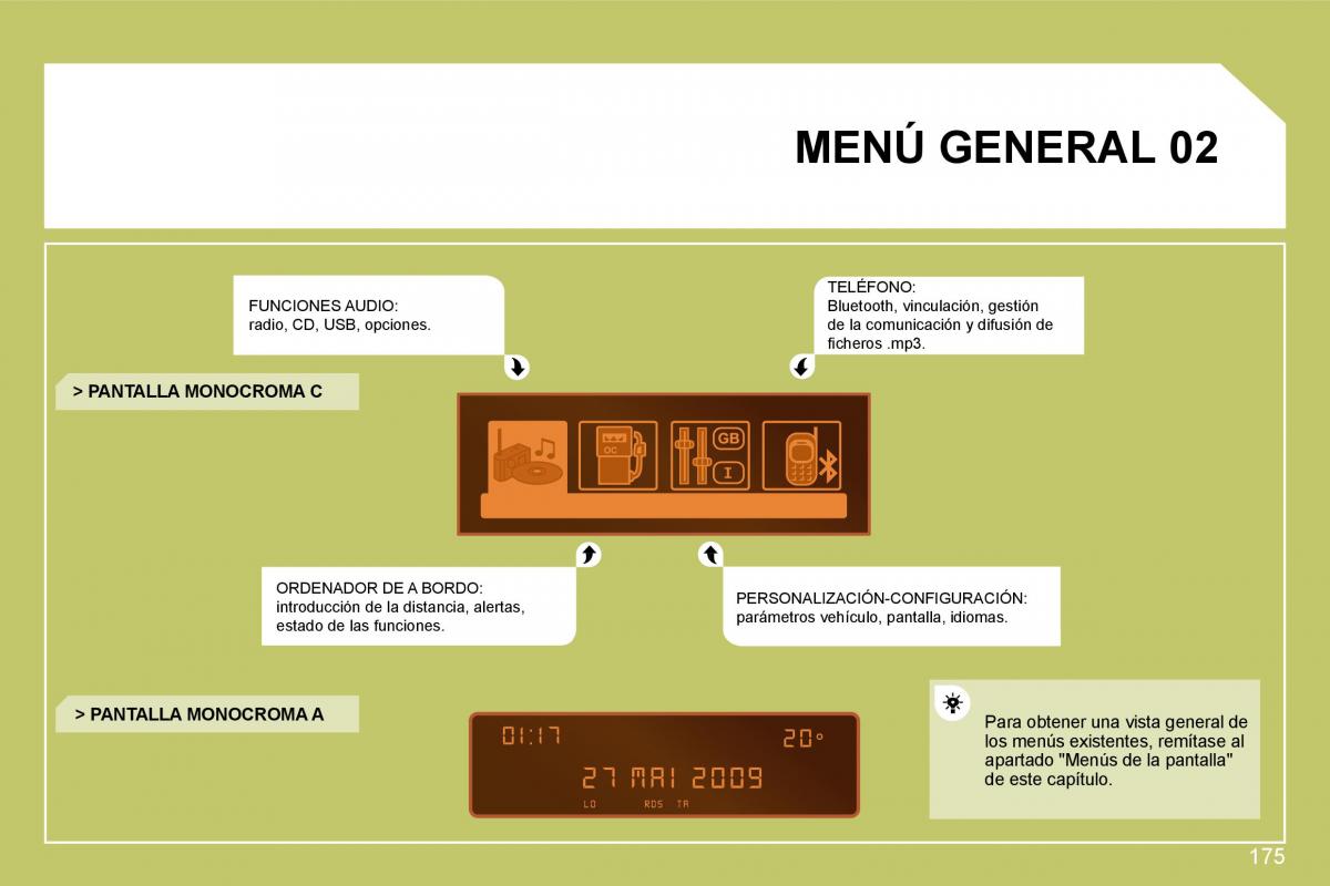 Citroen C4 I 1 owners manual manual del propietario / page 182