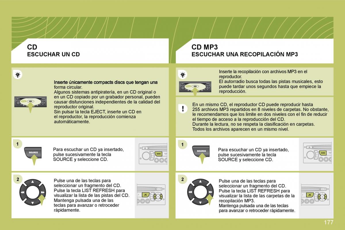 Citroen C4 I 1 owners manual manual del propietario / page 184