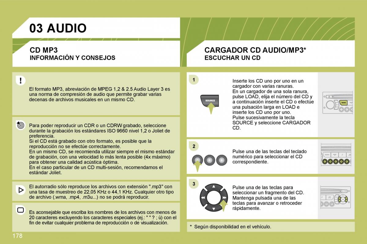 Citroen C4 I 1 owners manual manual del propietario / page 185