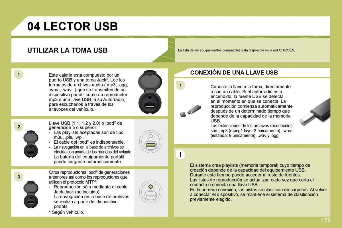 Citroen C4 I 1 owners manual manual del propietario / page 186